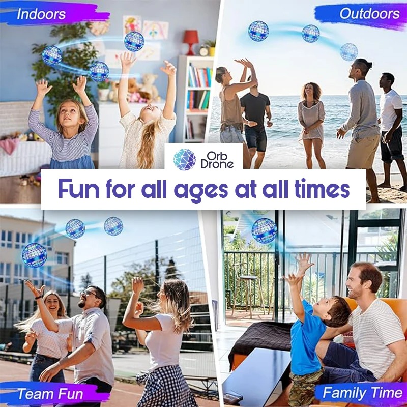 OrbDrone - 🎄Big Sale - 50% OFF🎁 Flying Orb Pro Spinner Mini Drone